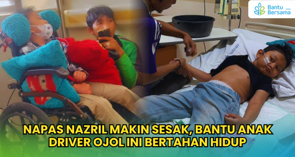 Napas Nazril Makin Sesak, Bantu Anak Driver Ojol Ini Bertahan Hidup