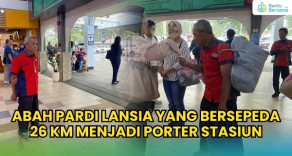 Abah Pardi Lansia Yang Bersepeda 26 KM Menjadi Porter Stasiun
